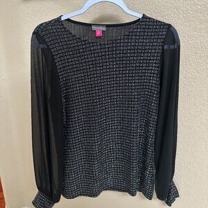 Black and silver blouse